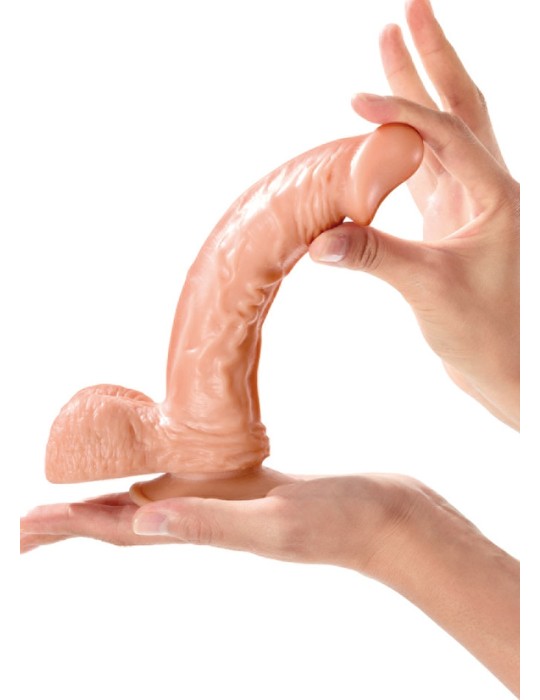 Gode réaliste grande longueur veiné avec testicules et ventouse 23cm - CC5141133194