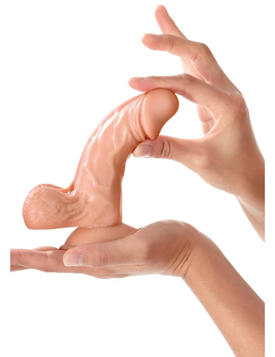 Gode réaliste avec testicules et ventouse 13cm - CC514115