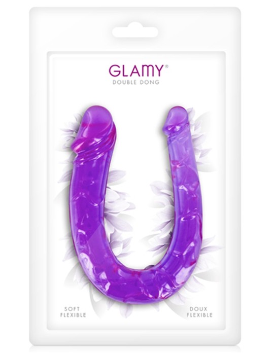 Double dong gode fléxible violet 29.5cm - CC570045