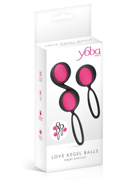 Set de boules de Geisha noires roses à billes amovibles - CC5260020010