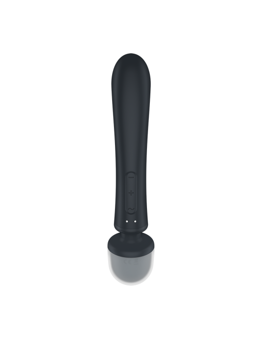 2 en 1 Vibromasseur rabbit et wand noir USB Triple Lover Satisfyer - CC597825