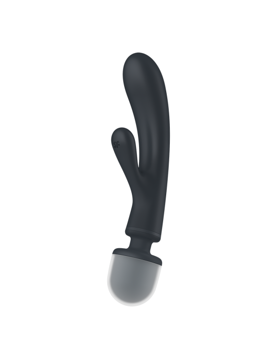 2 en 1 Vibromasseur rabbit et wand noir USB Triple Lover Satisfyer - CC597825