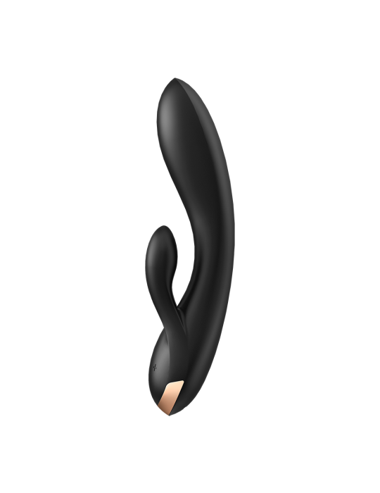 Vibromasseur rabbit noir double stimulation clitoris Double Flex Satisfyer - CC597809