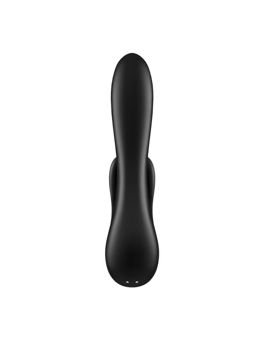 Vibromasseur rabbit noir double stimulation clitoris Double Flex Satisfyer - CC597809