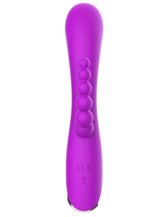 Vibromasseur triple stimulation très puissant violet USB - WS-NV062PUR