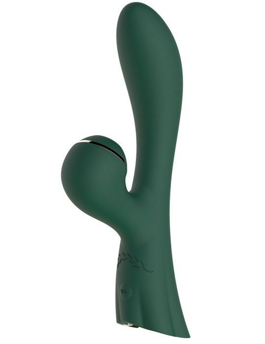 Vibromasseur double stimulation point G et clitoris par vibrations membrane vert USB - FAIRYGREEN