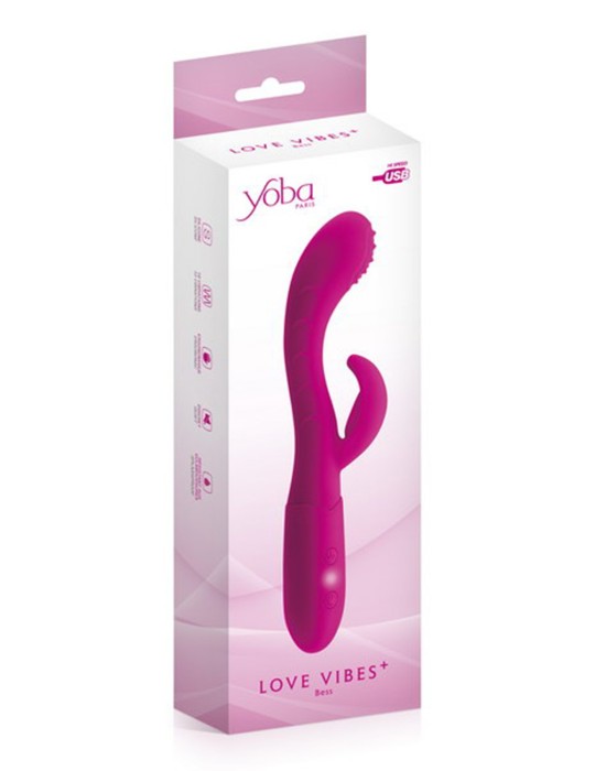 Vibromasseur rabbit Bess rose USB point G 10 programmes - CC531062