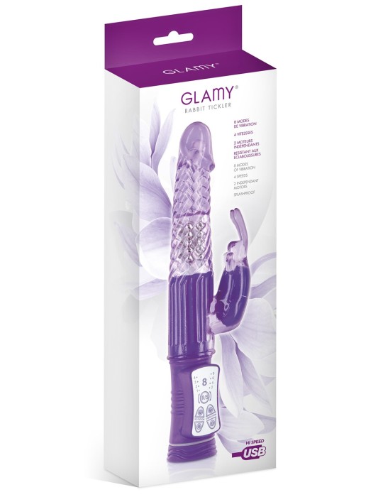 Vibromasseur rabbit violet 2 moteurs et billes rotatives USB - CC5702010201