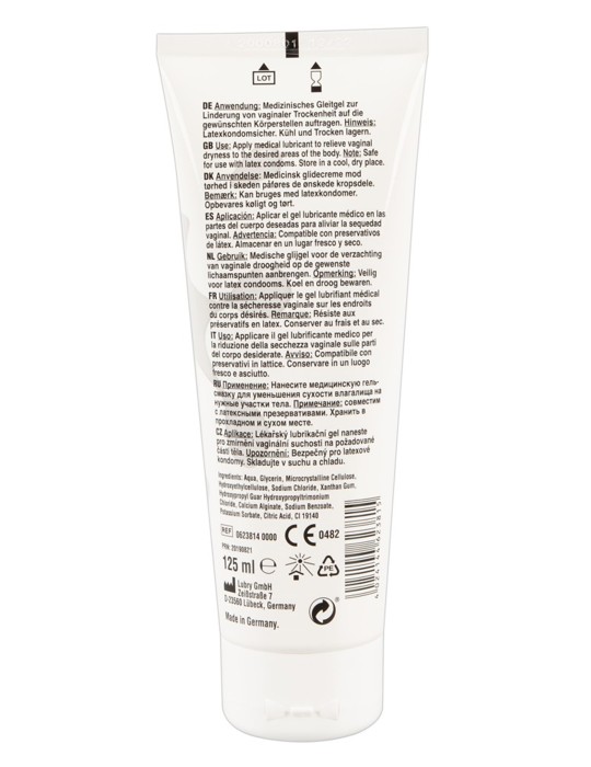 Gel lubrifiant à base d'eau imitation sperme 125 ml - R623814