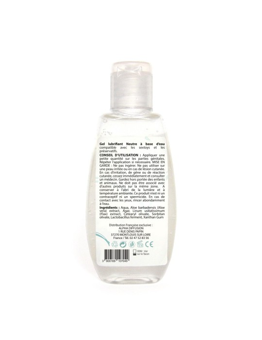 Lubrifiant à base d'eau 100% naturel Neutre 90 ml - SEZ090