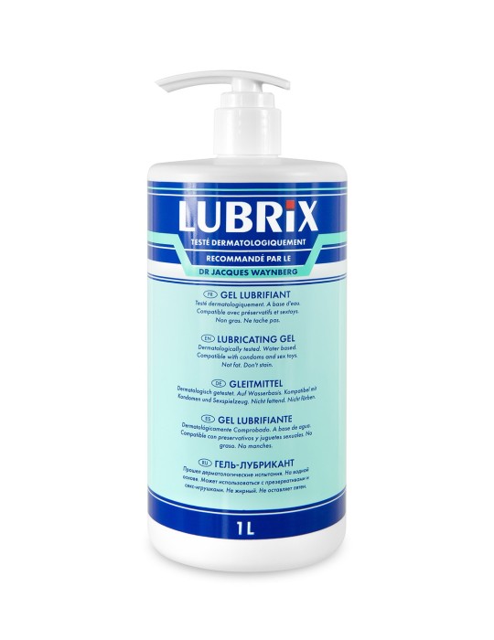 Gel lubrifiant 1 litre à base d'eau Lubrix - CC800152