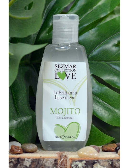 Lubrifiant à base d'eau 100% naturel Mojito 90 ml - SEZ084