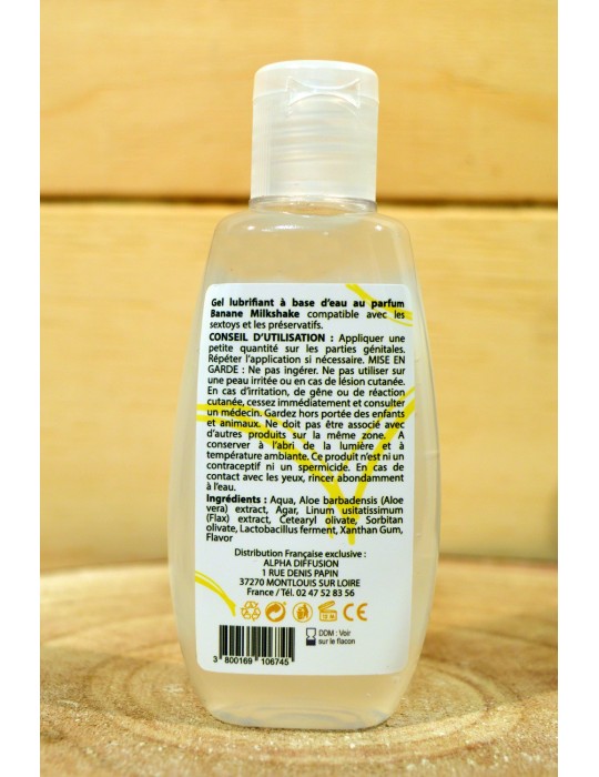 Lubrifiant à base d'eau 100% naturel Banane Milkshake 90 ml - SEZ083