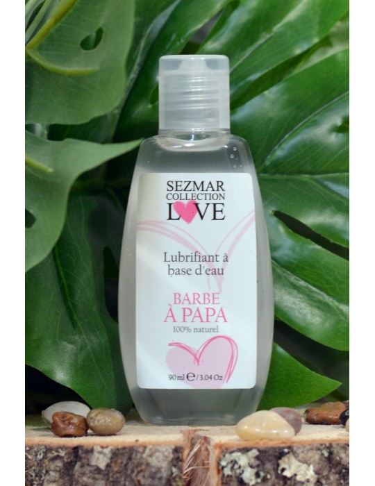 Lubrifiant à base d'eau 100% naturel Barbe à Papa 90 ml - SEZ081