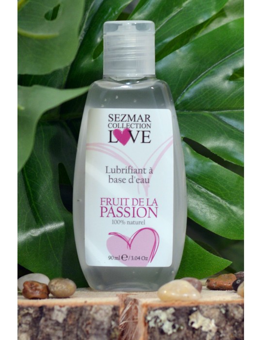 Lubrifiant à base d'eau 100% naturel Fruit de la passion 90ml - SEZ078