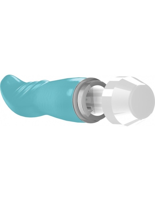 Vibromasseur avec strie turquoise point G multivitesse - LOV005TUR