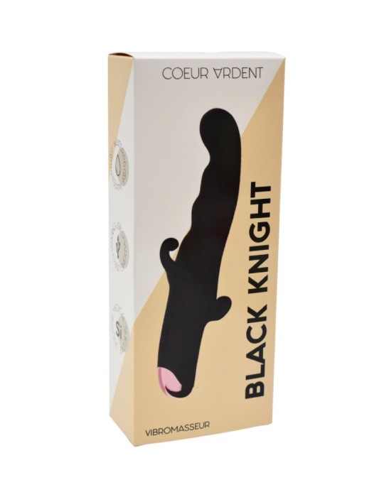 BLACK KNIGHT, Vibromasseur Point G USB en silicone médical doux, doté de 10 modes de vibration - MS218BLK