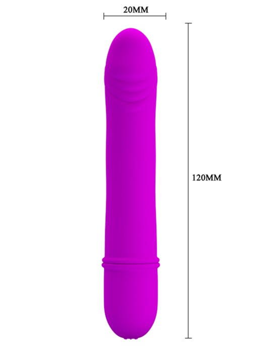 Vibromasseur waterproof Fuchsia 12 cm - AITTPNK