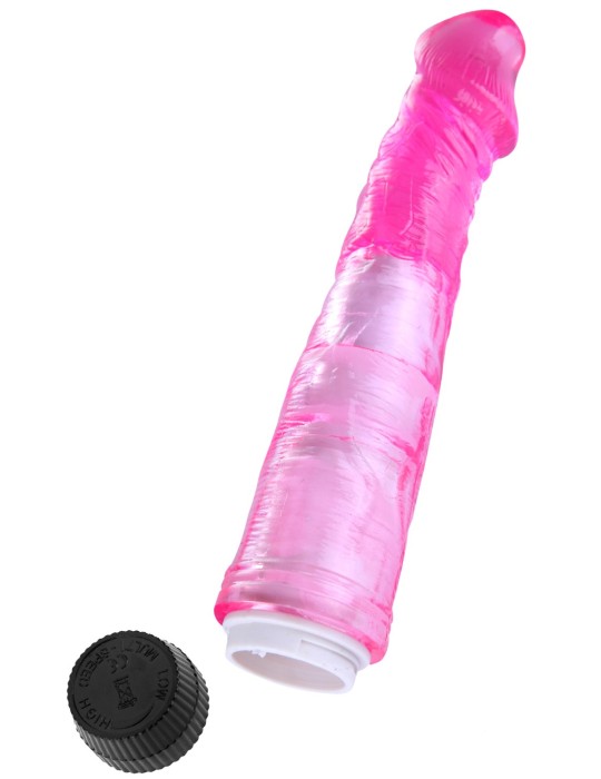 Vibromasseur 20 cm Jelly rose - YOJ-027PK