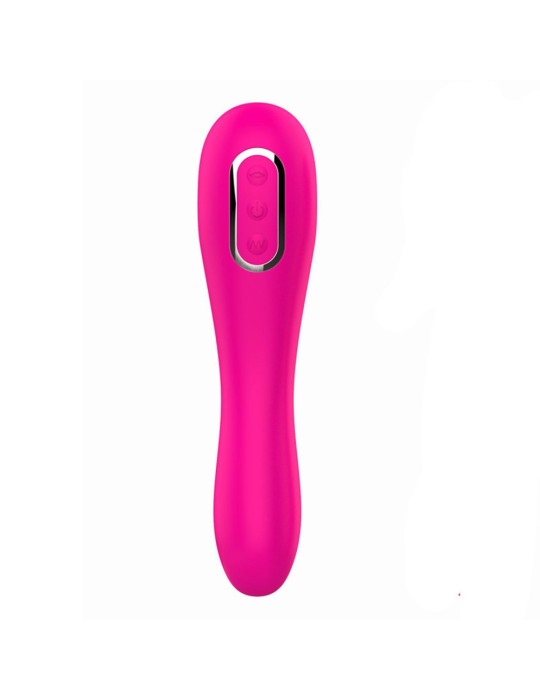 Vibromasseur 10 modes  et stimulateur par vibrations à picots sur membrane rose 10 programmes USB - BOZ-047PNK