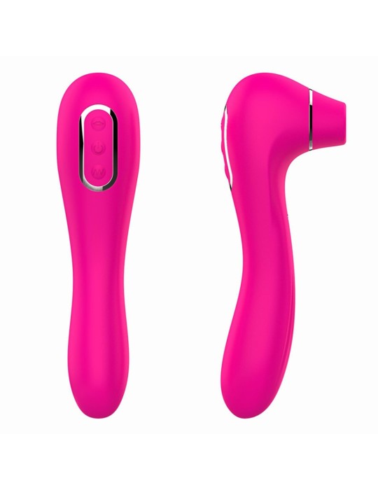 Vibromasseur 10 modes  et stimulateur par vibrations à picots sur membrane rose 10 programmes USB - BOZ-047PNK