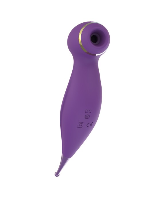 Oiseau du Paradis - Vibromasseur 2 en 1 avec vibration clitoridienne par membrane et embout stimulateur violet - CR-820PUR