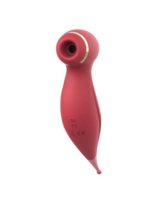 Oiseau du Paradis - Vibromasseur 2 en 1 avec vibration clitoridienne par membrane et embout stimulateur rouge - CR-820RED