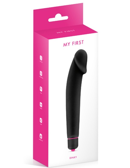 Vibromasseur noir 7 vitesses réaliste silicone lisse - CC5740070010